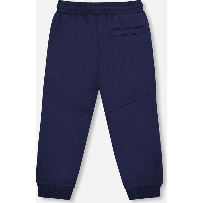 Fleece Sweatpants with Pockets, Navy Blue - Sweatpants - 3