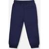 Fleece Sweatpants with Pockets, Navy Blue - Sweatpants - 3