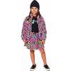 Faux Fur Zipped Jacket Multicolor Leopard, Black and Multicolor - Jackets - 2