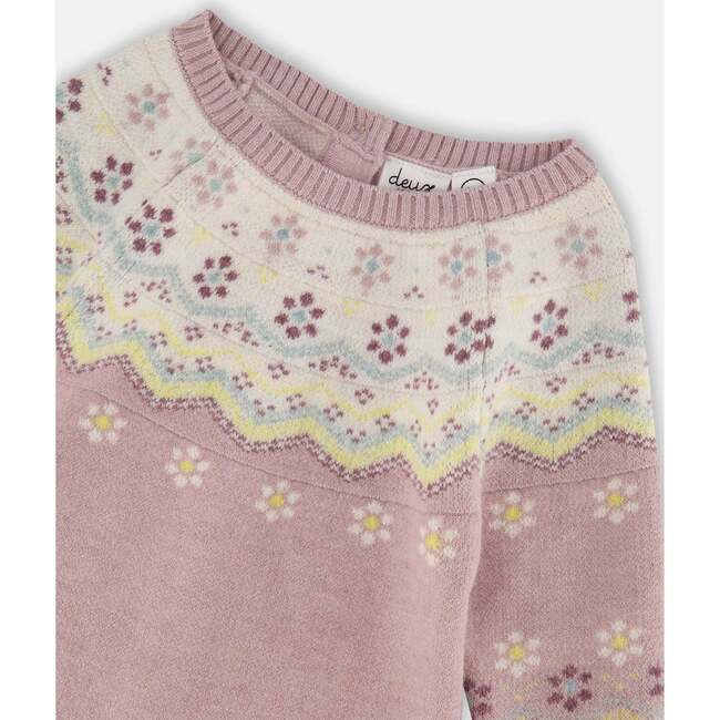 Jacquard Knitted Romper Keepsake Lilac, Neutral Purple - Rompers - 4