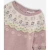 Jacquard Knitted Romper Keepsake Lilac, Neutral Purple - Rompers - 4