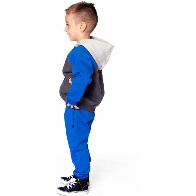 Fleece Sweatpants, Blue - Sweatpants - 2