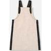Glittering French Terry Overall Dress, Beige and Black - Dresses - 3