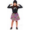 Faux Fur Skirt Multicolor Leopard, Black and Multicolor - Skirts - 2