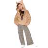Faux Fur Hooded Jacket, Nougat - Jackets - 2