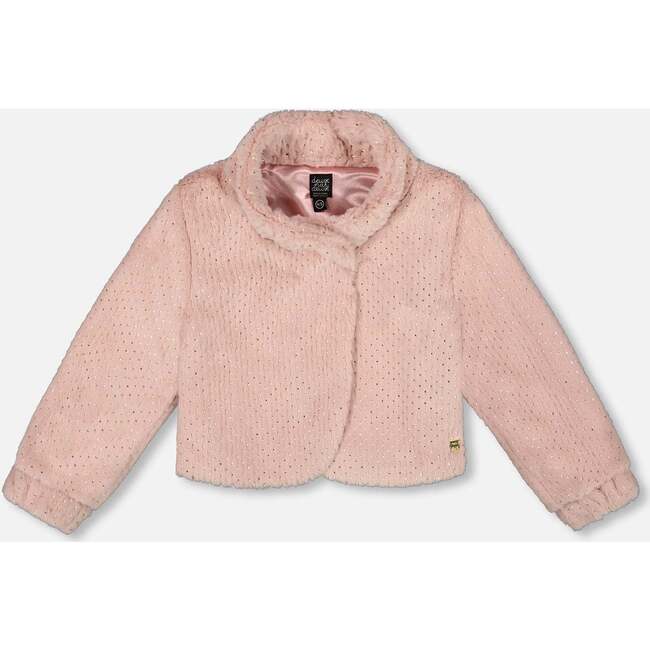 Fake Fur Short Jacket Pink, Dusty Pink