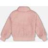 Faux Fur Jacquard Jacket, Dusty Pink - Jackets - 3