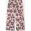 French Terry Wide Leg Sweatpants, Pink Leopard - Sweatpants - 1 - thumbnail