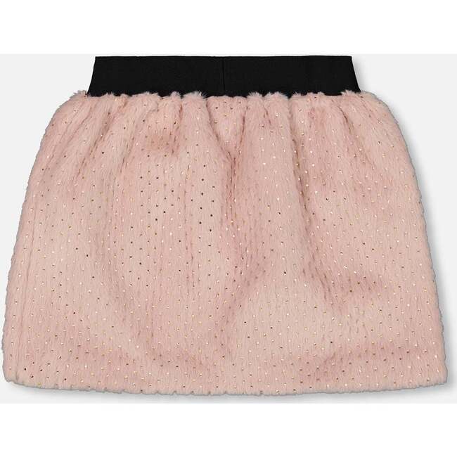 Fake Fur Skirt Pink, Dusty Pink - Skirts - 3