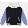 Full Zip Hooded Fleece Jacket, Black - Sweatshirts - 1 - thumbnail
