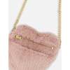 Fake Fur Shoulder Bag, Dusty Pink - Bags - 3