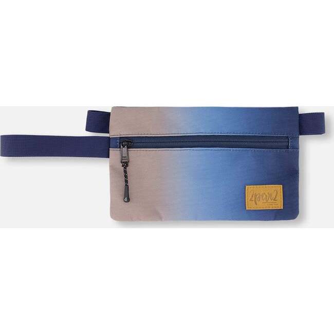 Double Pencil Case Blue and Beige Gradient, Blue & Beige Gradient