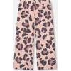 French Terry Wide Leg Sweatpants, Pink Leopard - Sweatpants - 3