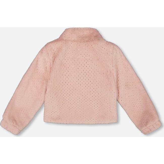 Fake Fur Short Jacket Pink, Dusty Pink - Jackets - 3