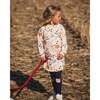 Glittering French Terry Dress Beige Printed Cat, Beige Cat Print - Dresses - 2