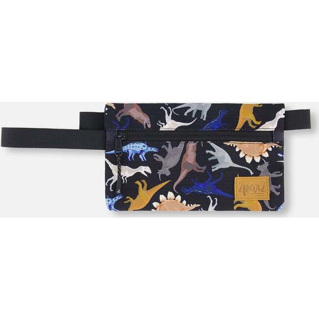 Double Pencil Case, Black Dinosaur Print