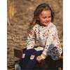 Glittering French Terry Dress Beige Printed Cat, Beige Cat Print - Dresses - 3