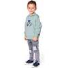 French Terry Pants with Contrasting Patch, Black Denim - Jeans - 3
