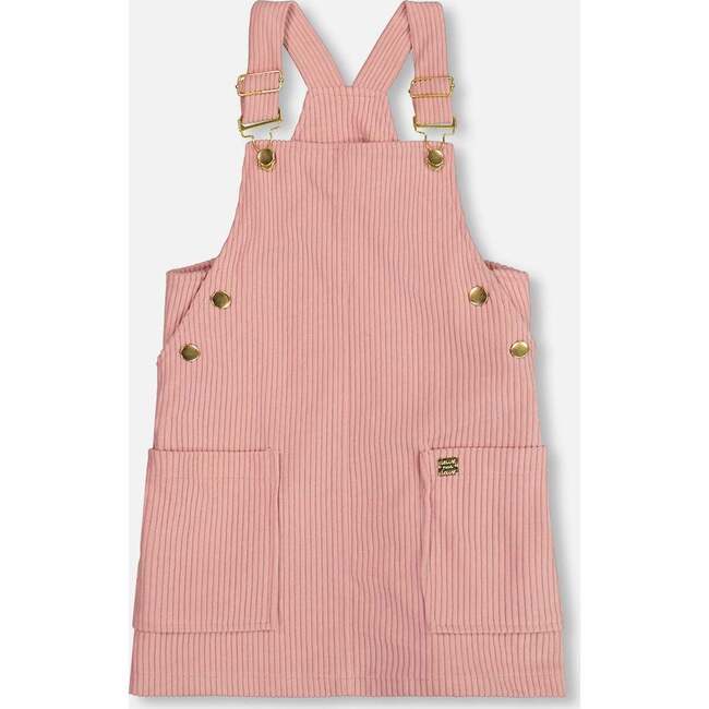 Corduroy Overall Dress, Dusty Pink