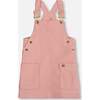 Corduroy Overall Dress, Dusty Pink - Dresses - 1 - thumbnail