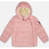 Compressible Winter Puffy Coat Designed for Car Seat, Dusty Pink - Jackets - 1 - thumbnail