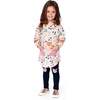 Glittering French Terry Dress Beige Printed Cat, Beige Cat Print - Dresses - 4