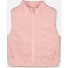 Corduroy Puffy Sleeveless Vest, Dusty Pink - Vests - 1 - thumbnail