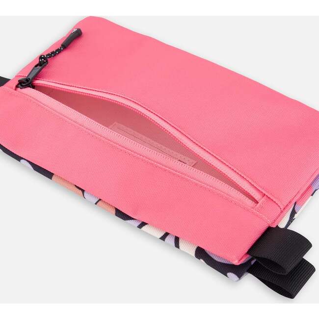 Double Pencil Case, Black Retro Flower Print - School Supplies - 4