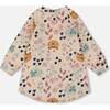 Glittering French Terry Dress Beige Printed Cat, Beige Cat Print - Dresses - 5