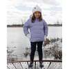 Compressible Winter Puffy Coat Designed for Car Seat, Purple Gray - Jackets - 2