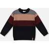 Color Block Knit Sweater Red and Black, Grey, Red, Beige and Black - Sweaters - 1 - thumbnail