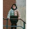 Colorblocked Puffy Winter Coat, Black - Jackets - 2