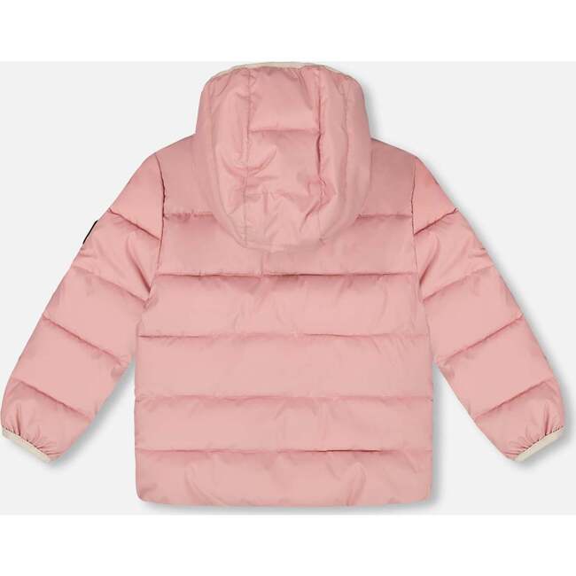 Compressible Winter Puffy Coat Designed for Car Seat, Dusty Pink - Jackets - 3