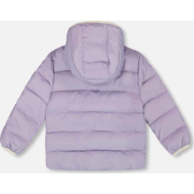 Compressible Winter Puffy Coat Designed for Car Seat, Purple Gray - Jackets - 3