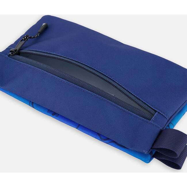 Double Pencil Case, Blue Gradient Dinosaur Print - School Supplies - 4