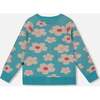 Button Front Knitted Cardigan, Turquoise Blue - Cardigans - 3
