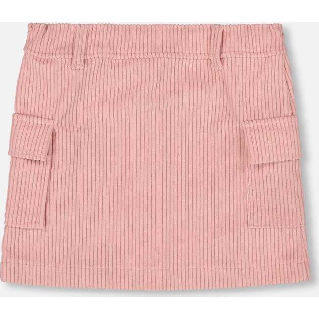 Corduroy Skirt with Cargo Pockets, Dusty Pink - Skirts - 4