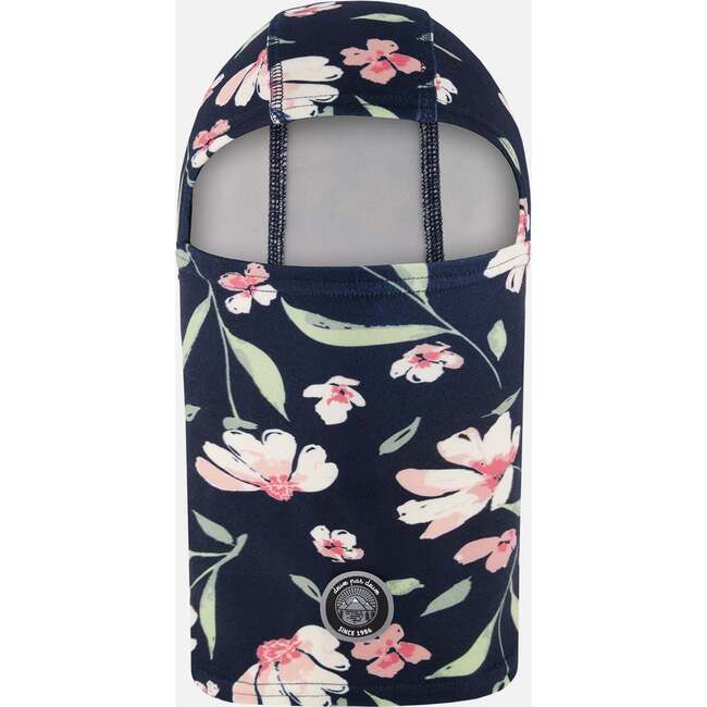Brushed Jersey Balaclava, Navy Flower Print