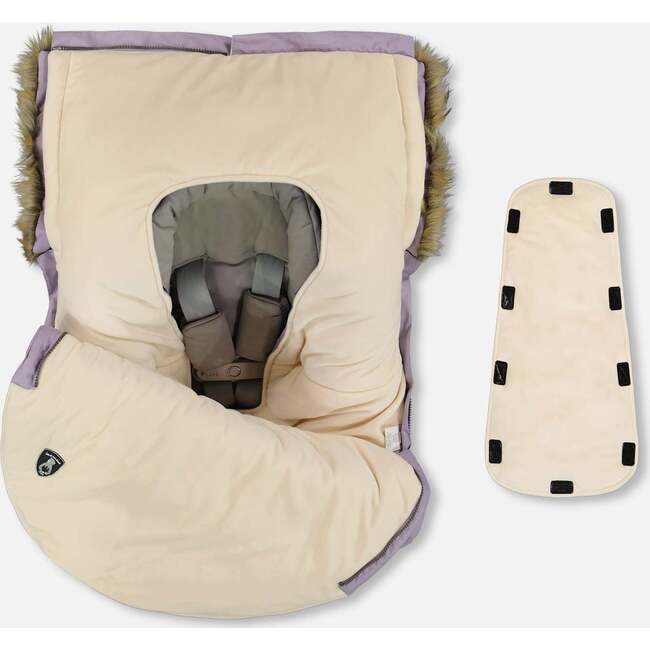 Bunting Bag Designed for Car Seat and Stroller, Purple Gray - Car Seat Accessories - 3
