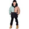 Colorblocked Puffy Winter Coat, Black - Jackets - 4