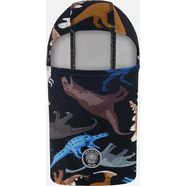 Brushed Jersey Balaclava, Black Dinosaur Print