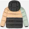 Colorblocked Puffy Winter Coat, Black - Jackets - 5