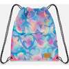 Drawstring Bag, Rainbow Heart Print - Bags - 1 - thumbnail