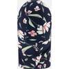 Brushed Jersey Balaclava, Navy Flower Print - Winter Hats - 3