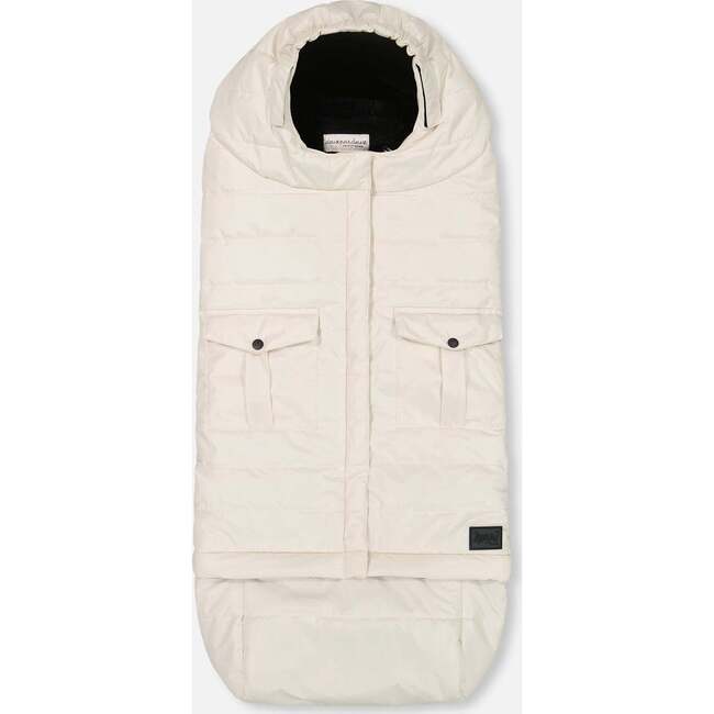 Evolutive Baby Footmuff Designed for Car Seat and Stroller Off-White, White Asparagus
