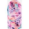Brushed Jersey Balaclava, Pink Watercolor Flower Print - Winter Hats - 3