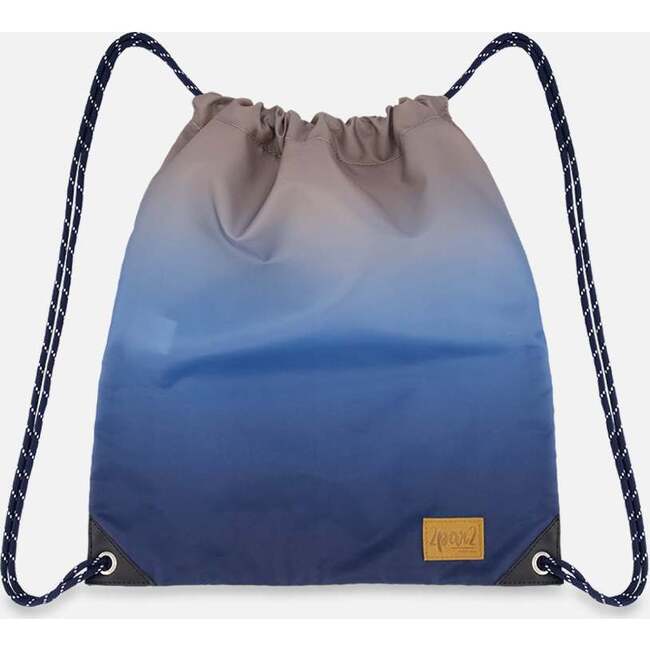 Drawstring Bag Blue and Beige Gradient, Blue & Beige Gradient