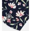 Brushed Jersey Balaclava, Navy Flower Print - Winter Hats - 4