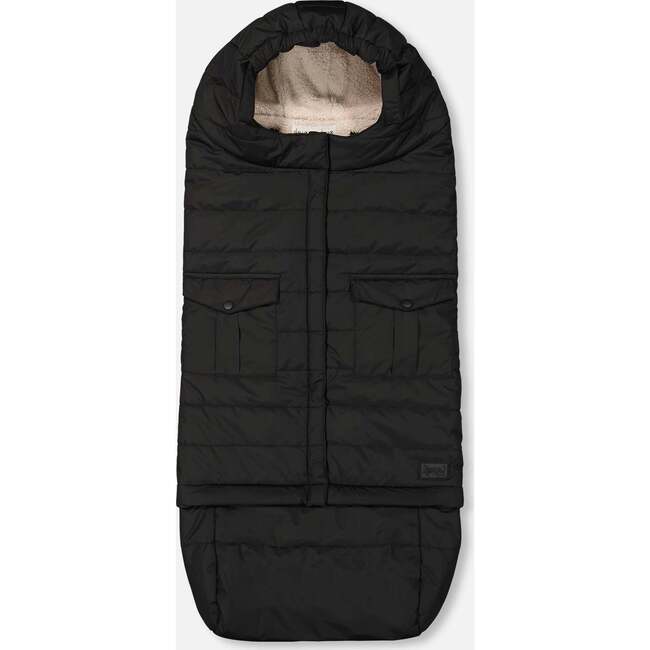 Evolutive Baby Footmuff Designed for Car Seat and Stroller, Black