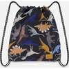 Drawstring Bag, Black Dinosaur Print - Bags - 1 - thumbnail